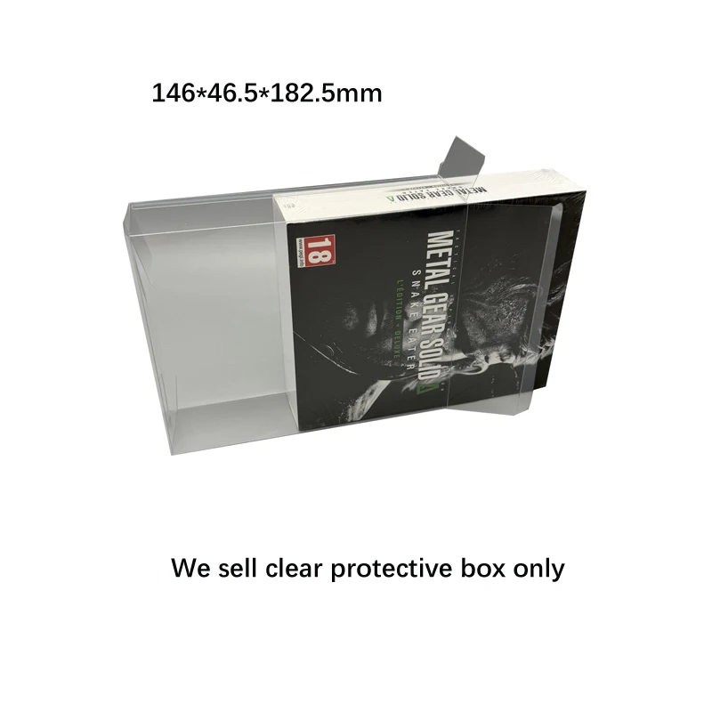 Caja de Protección Transparente para PS5 para Metal Gear Solid 3: Snake Eater L'Edition Deluxe Collection, Estuche de Almacenamiento y Exhibición