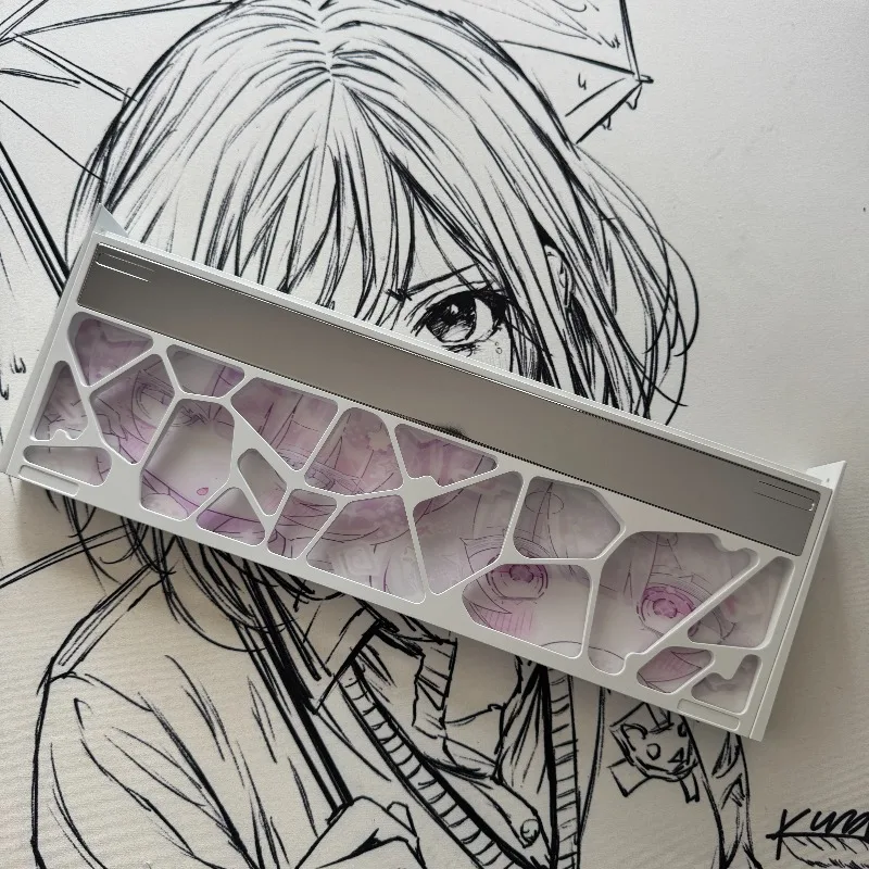 حافظة لوحة مفاتيح مجوفة من Honeybee Made68 غلاف لوحة مفاتيح مجوف من الألومنيوم مخصص لملحقات لوحة المفاتيح الميكانيكية للمكتب