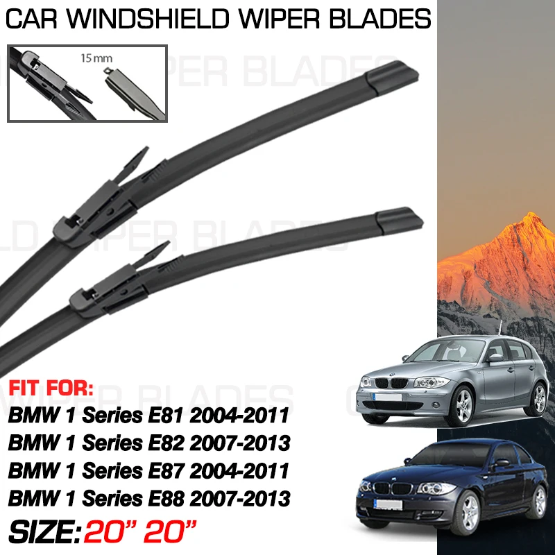 

Auto Front Wiper Blades FOR BMW 1 Series E81 E87 Hatchback 2004-2011 BMW 1 Series E82 Coupe E88 2007-2013 Accessories 20''20''