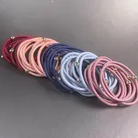 50Pcs Korean Women Elastic Hair Bands Golden Plated Rubber Hair Ties Scrunchies For Girls Ponytail Holder Hair Rings Rope - Image 3