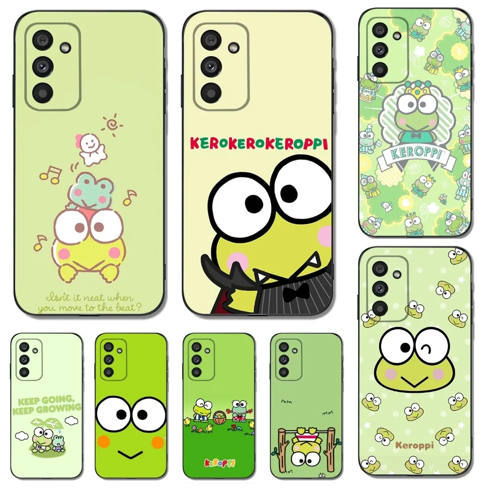 K-Keros K-Keroppi Phone Case For Samsung Galaxy A13,A21s,A22,A31,A32,A52,A53,A71,A80,A91 Soft Black Cover