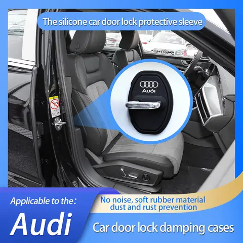 실리콘 자동차 문짝 잠금 커버 보호 장식 케이스, 아우디 S 라인 A3 A4 A5 A6 B6 B7 B8 C5 C6 C7 A7 A8 Q3 Q5 Q7 TT S3 S4 S5