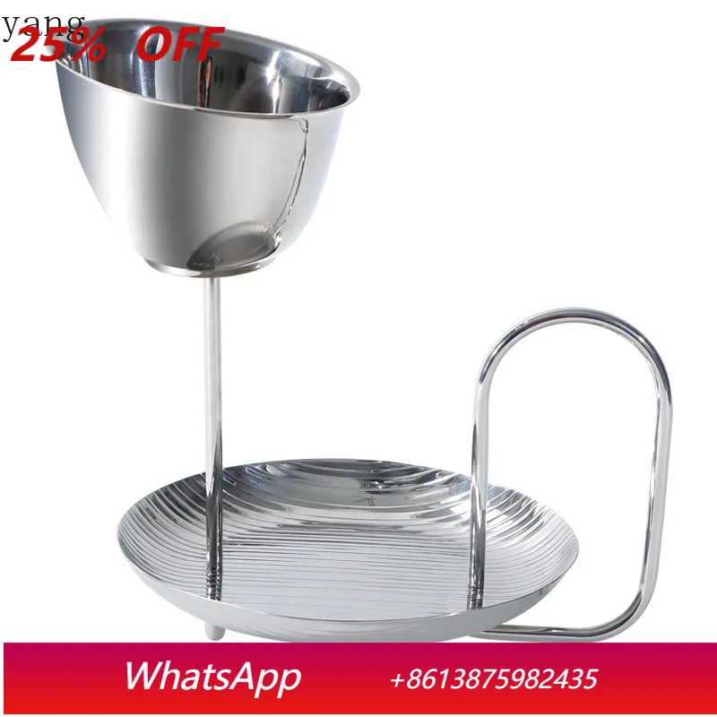 

CX light luxury high-grade double-layer stainless steel fruit plate creative living room fruit plate