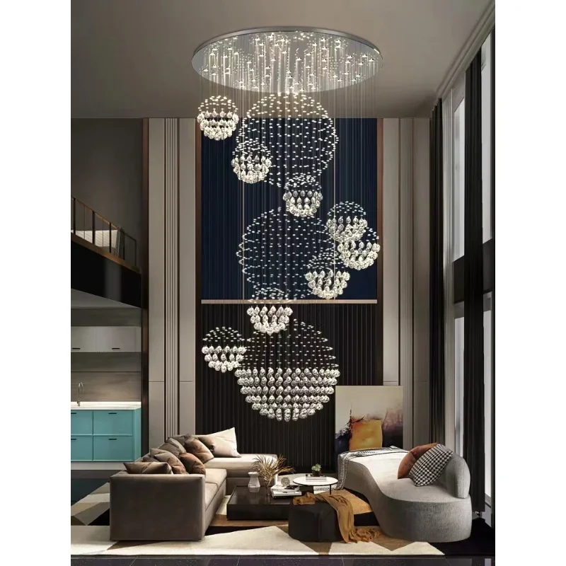 

Modern LED Crystal Chandelier Lights For Room Cristal Lustre Long Pendant Hanging Lighting Ceiling lamp decoraction luxury