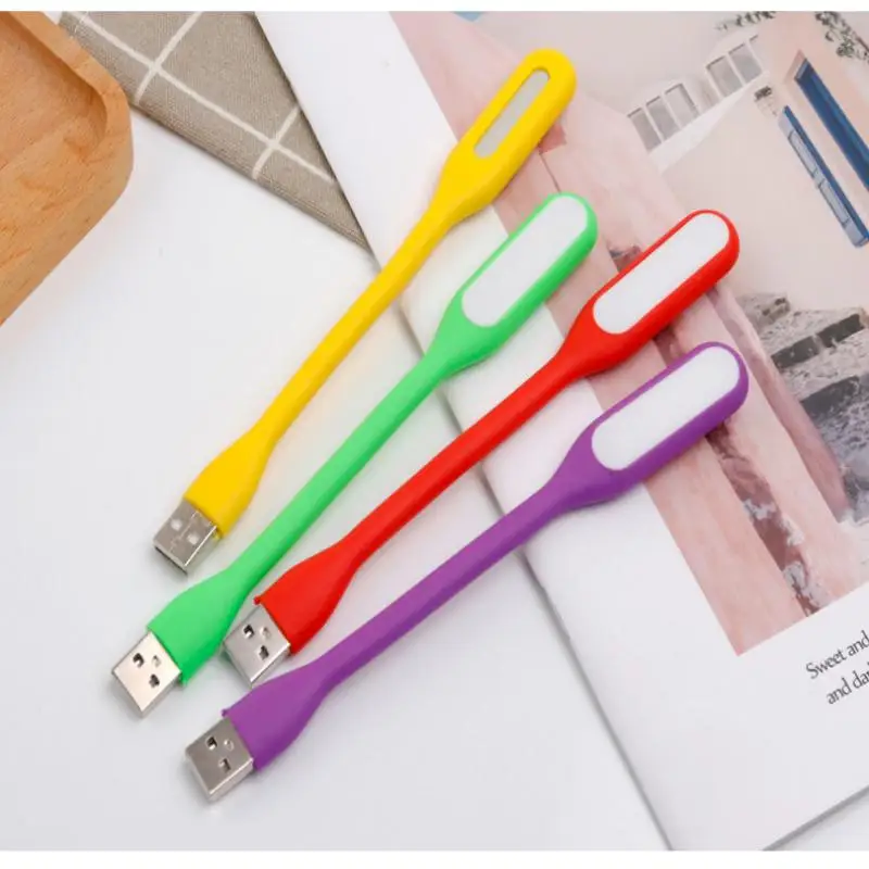 10 Color Portable 5V LED Reading Lamp Mini Book Light For Power Bank Laptop Computer Foldable Camping Night Lights Table Lamps