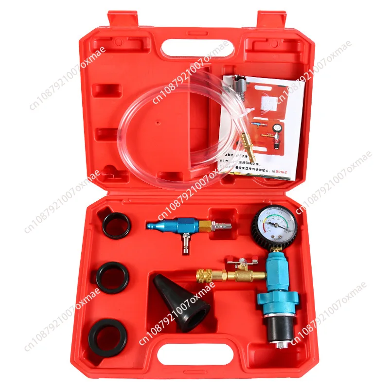 Radiator Coolant Refill Tool Adapter Hoses Cooling System Radiator Vacuum Purge Fill Tool Set With Vacuum Gauge Drop shipping