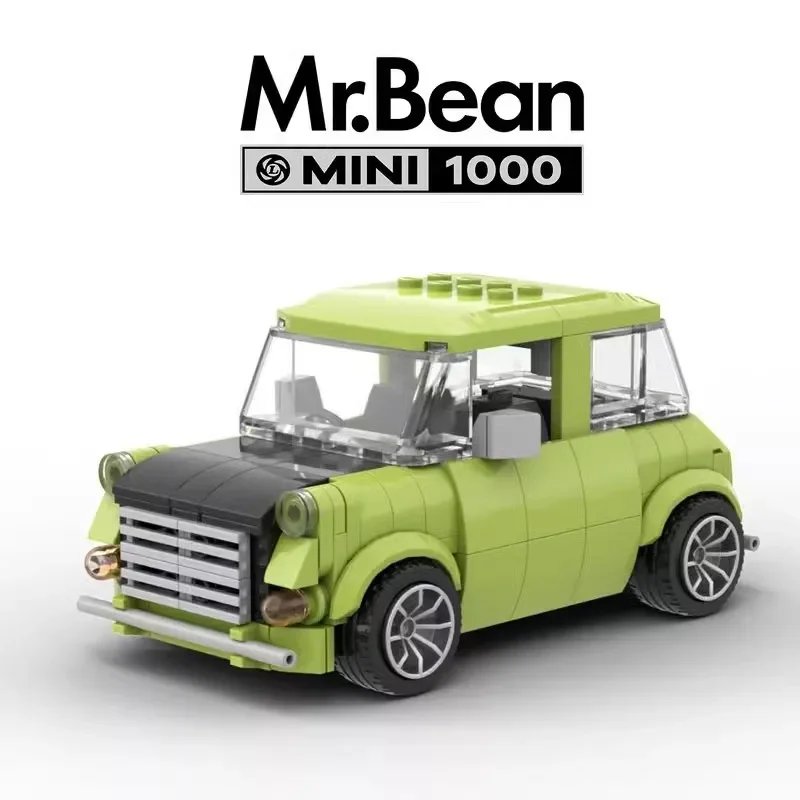 MOC-39171 Classic Comedy Series Green Sedan Vehicle Model Mr Bean‘s Sports Mini Car Building Blocks Set DIY Kids Puzzle Toy Gift