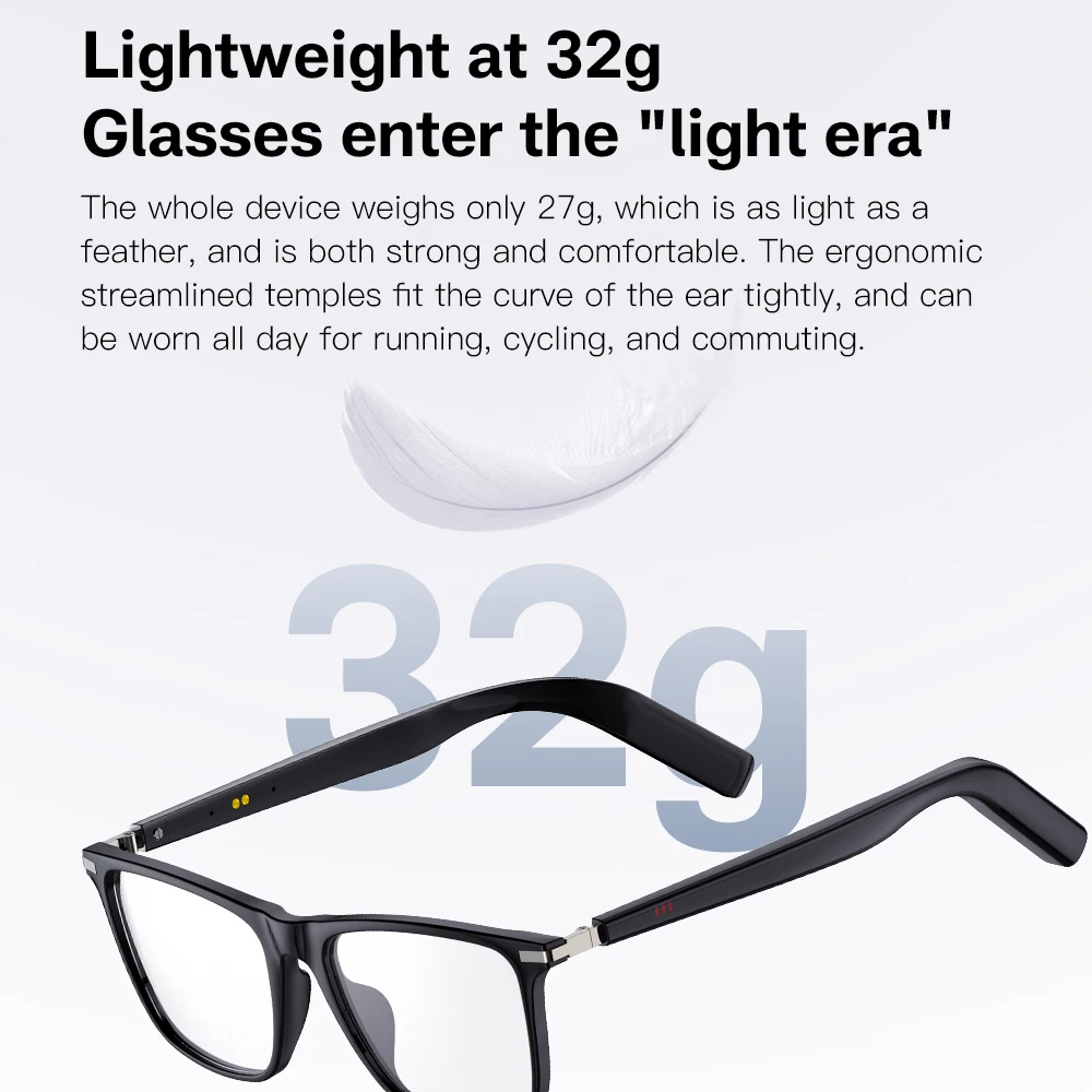 VALDUS 2025 جديد M03 Smartglasses ENC التلقائي للحد من الضوضاء مقاوم للماء بلوتوث دعوة مكافحة الضوء الأزرق الرجال النساء النظارات الذكية