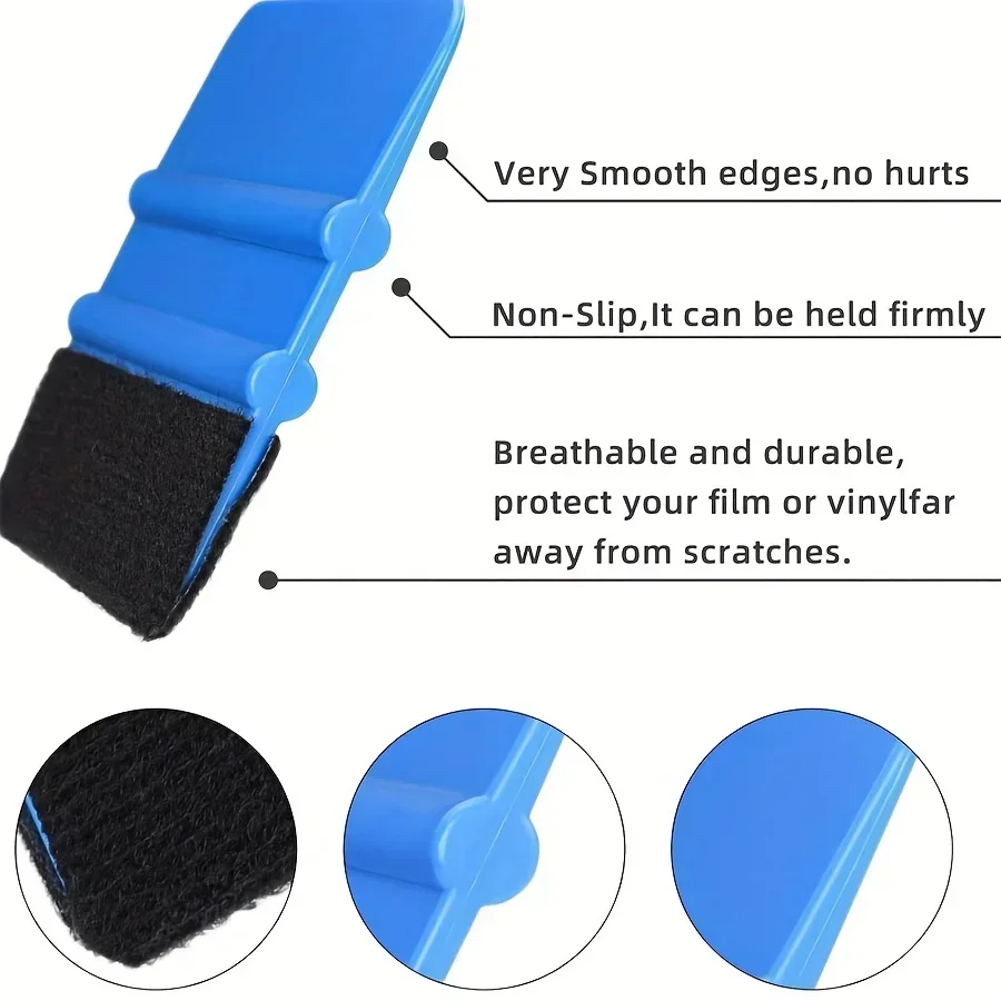 جديد 1/4 قطعة فيلم السيارة مكشطة الفينيل التفاف فيلم بطاقة ممسحة السيارات احباط التفاف الجلد المدبوغ ورأى مكشطة اكسسوارات السيارات التصميم ملصق