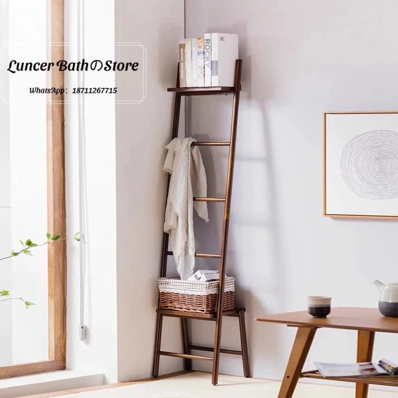 Homestay bathroom towel rack, towel holder, triangular wall-mounted toilet stand