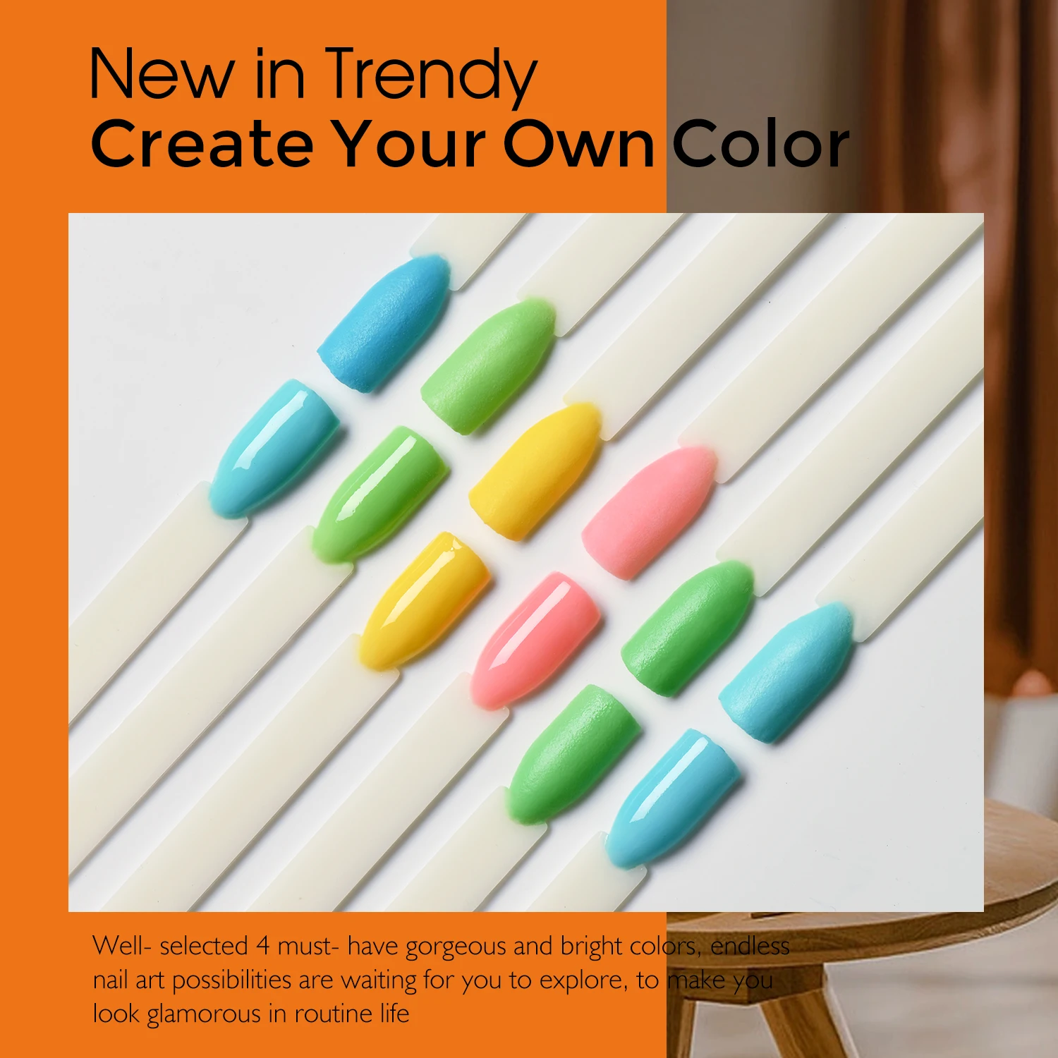 6pcs Acrylic Powder Set,Green Red Blue Color High Glossy Acrylic Powder Set,Nail DIY Art Design,6 Colors Acrylic Nail Art 3D