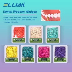 100Pcs/Box Dental Disposable Wooden Wedges Tooth Gap Denspay Fixing Maple Wooden Wedges For Matrix System Dental Materials