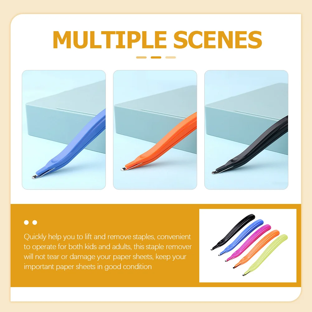 5pcs Remover Puller Quick Easy Staple Removal Tool For School Office Classroom Teacher Supplies Staple Puller Tool