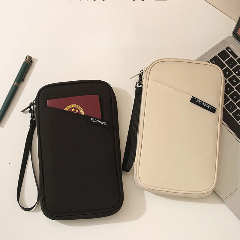 

Family RFID Blocking Passport Holder Wallet - Travel Document Organizer with Credit Card Case, Essential Travel Bag