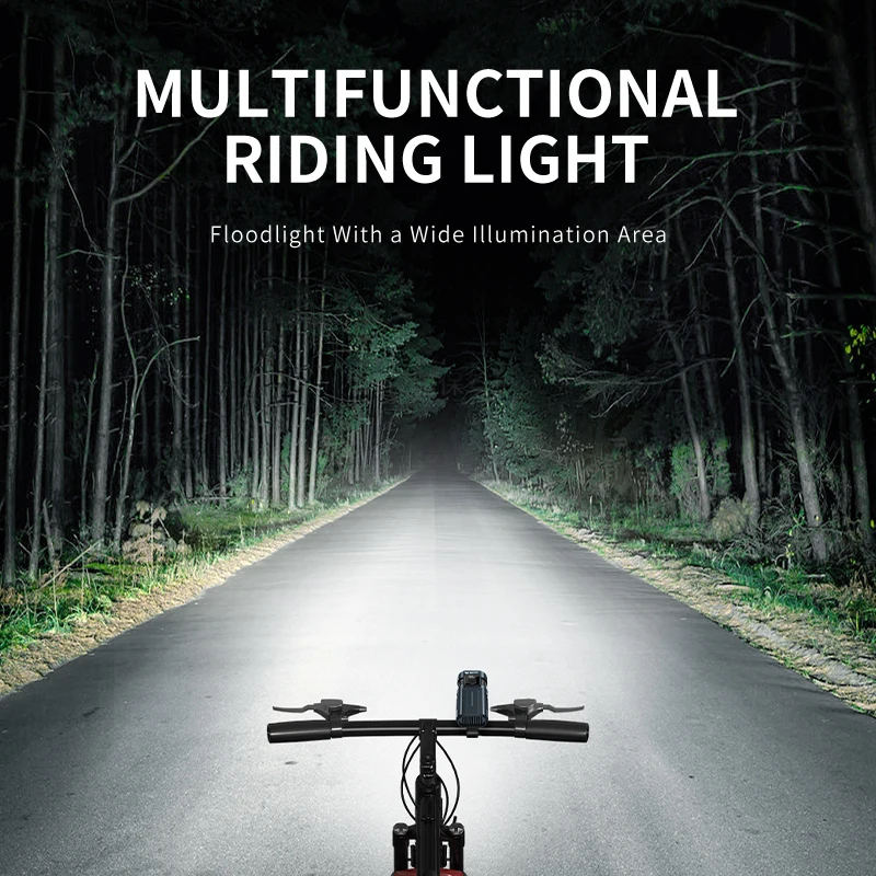 SMILINGSHARK QXD411 Rechargeable Bike Light, Super Bright LED*2 Cycling Headlamp, for Outdoor Night Riding Road MTB