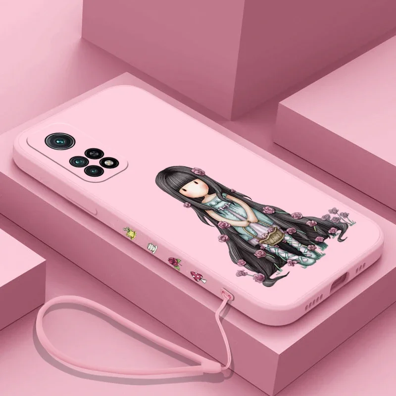 Cute Cartoon girl Gorjusses Phone Case For Xiaomi Mi 10 lite 11i Poco M2 M4 F3 X3 M3 Pro GT 5G 4G Liquid Silicone Cover