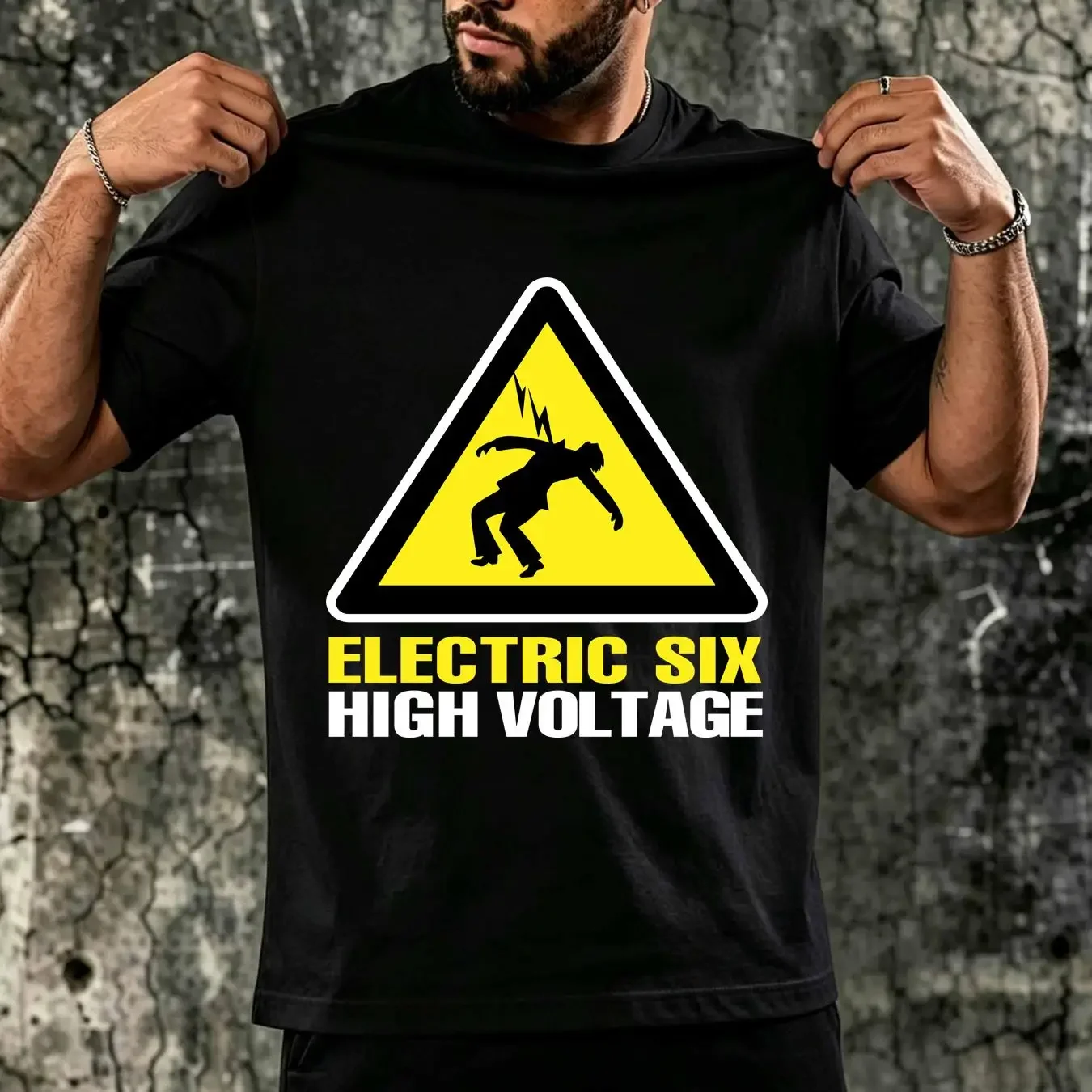 washed T Shirt Early 00s Electric Six High Voltage vintage band tee gay bar 90s XXL 2XL tour bloodhound gang danger obscure