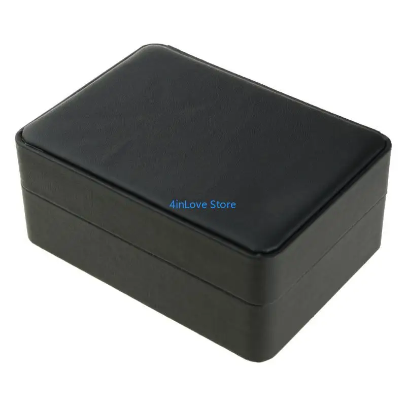 T4MD Black PU Cufflink Box Secure and Scratch Storage Case for Brooch Lapel Pin