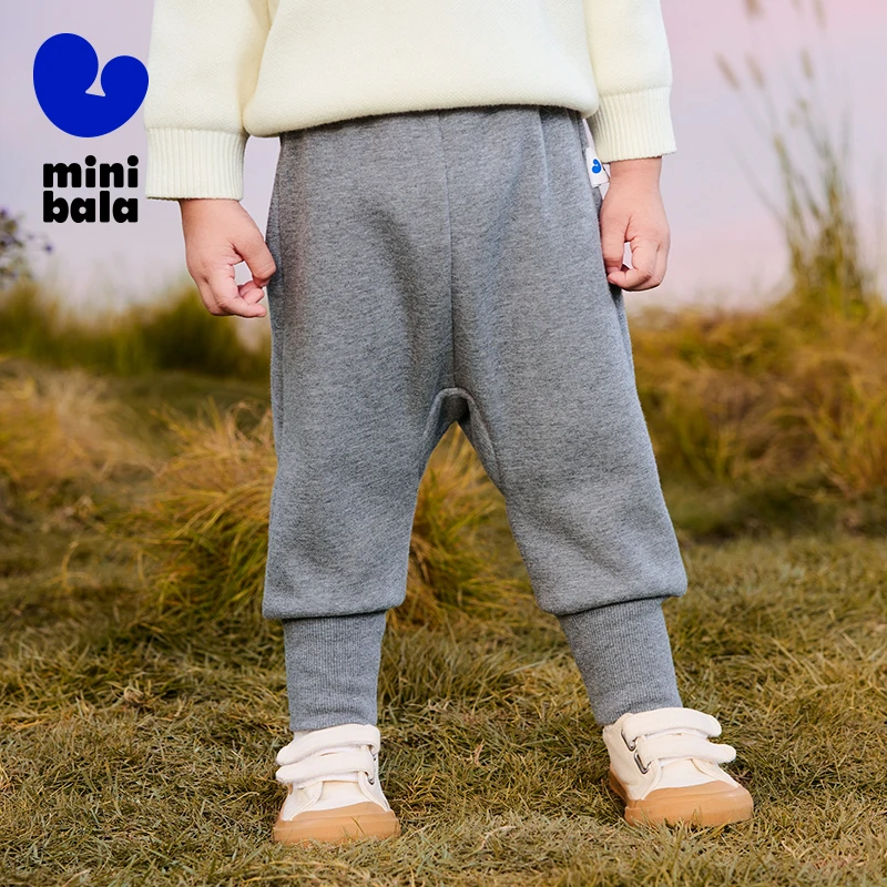 

Мини Bala детские брюки, новые зимние теплые брюки с высокой талией на флисовой подкладке