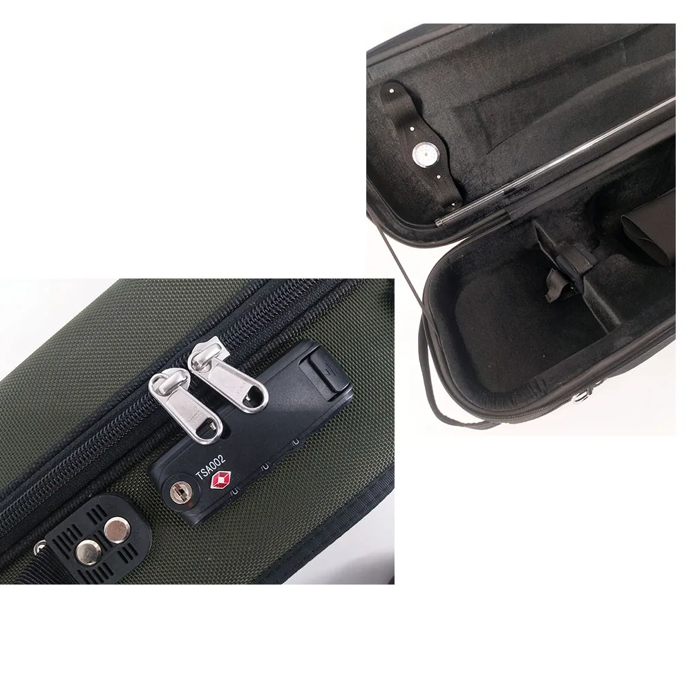 Gift High-end Rectangle Violin Case 4/4 Hygrometer Violino Case