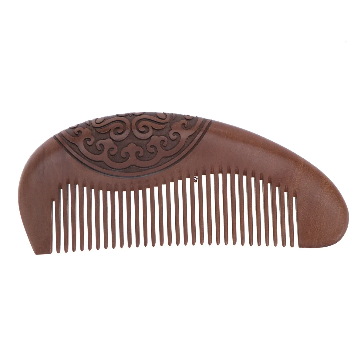 1Pcs Hand-Carved Walnut Wood Hair Comb Natural Sandalwood Texture Retro Styling Scalp Massager for Daily Use Wooden Comb