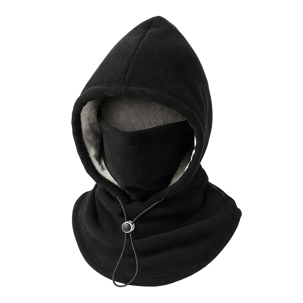 3-in-1 Flannel Balaclava Ski Mask, One-Piece Fleece Hood Mask, Windproof Full Cover Warm Hat, Unisex for Skiing Cycling Hiking