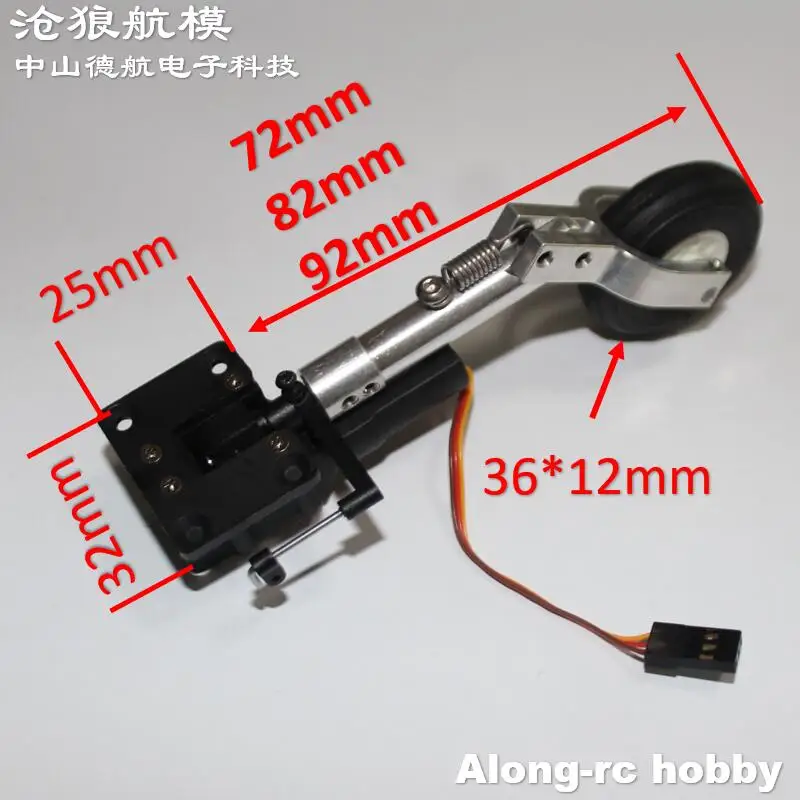 Altura 65 75 85mm Mini tren de aterrizaje arrodillado con resorte 1,5 pulgadas amortiguación de rueda o nariz pieza retráctil RC modelo avión EDF
