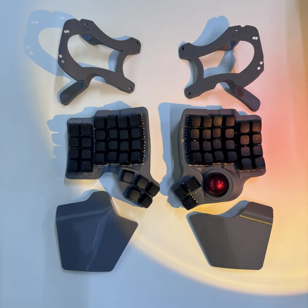 

Charybdis Keyboard Kit 4x6 Wired Wireless Hotswap Bluetooth Keyboard with Trackball Plam Rest Stand Gamer Teclado Accessories