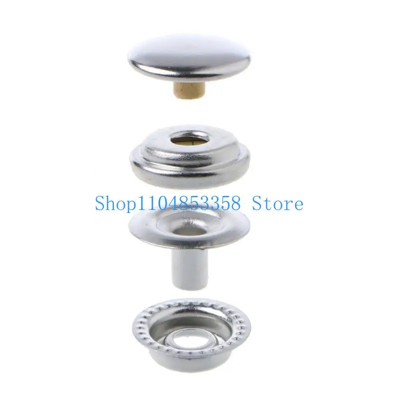 

652F 100 шт., застежка-защелка, парусиновая крышка из нержавеющей стали, набор морских серебряных инструментов для палатки