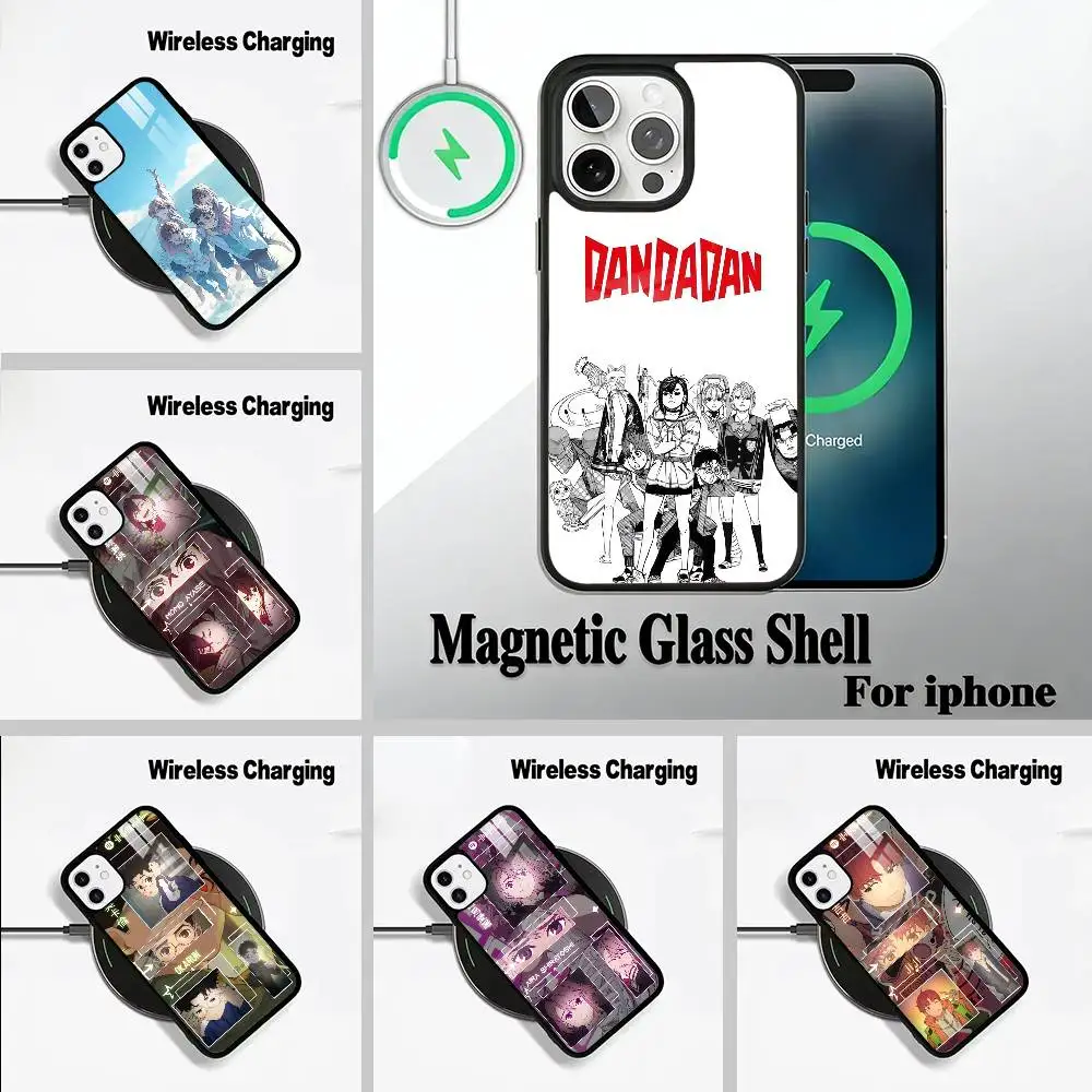 

Popular anime-D-Dandadan For IPhone17 16 15 14 13 12 11 Plus Pro Max Plus Wireless Charger Phone Case