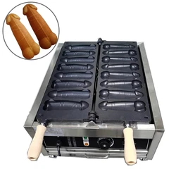 8 Holes Mini Penis Waffle Maker Penis Shape Waffle Machine 220V Commercial Hot Dog Sausage Cake Baking Maker With CE