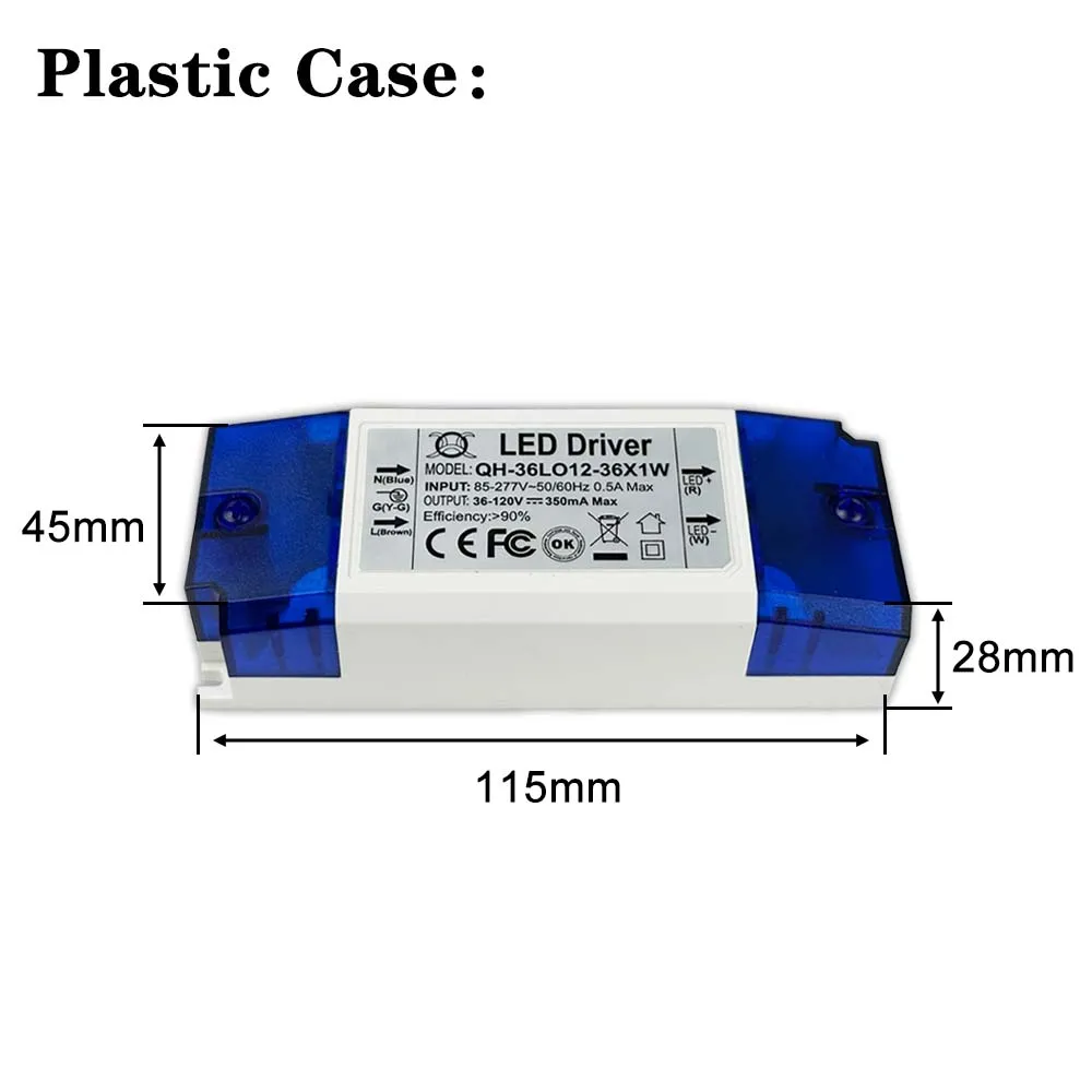 Sterownik LED DC12-40V 18-60V 24-85V 36-120V 900mA 600mA 420mA 300mA transformator oświetleniowy odpowiedni do zasilacza 12W 15W 18W 20W 24W 36W