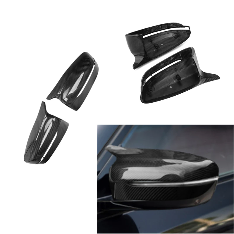 100% Real Dry Carbon Fiber RHD  Rearview Mirror Cover Replacement Type For BMW 5 Series G30 G38 7 Series G11 G12 2017+