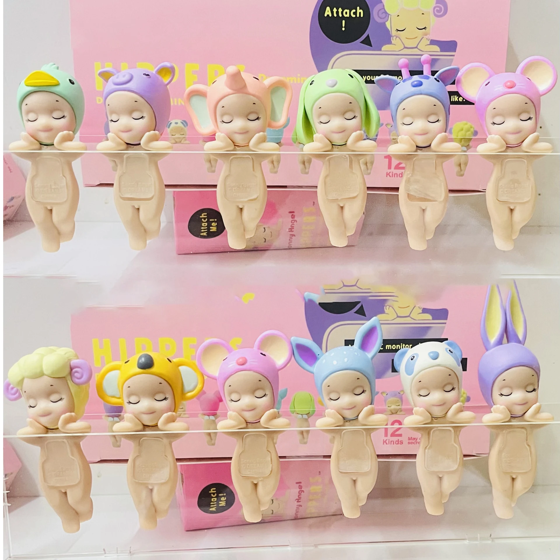 8-10cm Mini Anime Figures Lying Down Angel Ornaments Dolls Angels Dream Sleep Animal Birthday Gift Blind Box Random 1Pcs