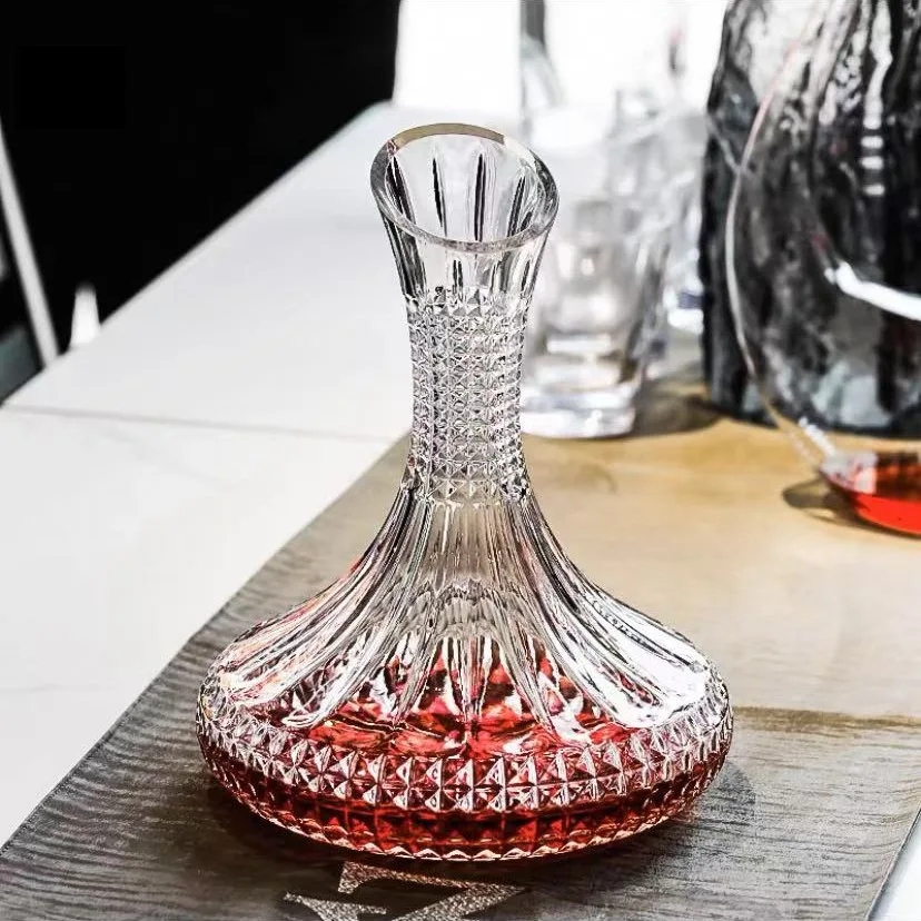 

Oblique Breeze Decanter Set Household Red Wine Glass Wine Glass Goblet Light Luxury High-end Crystal Wine Set