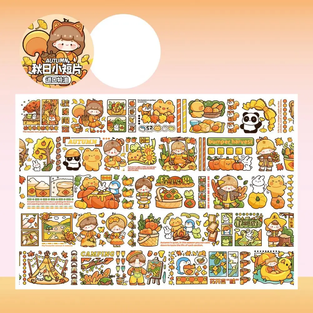 Japanse Paper Tape Kleurrijke Washi Tape Schattige Cartoon Meisje Stickers Zonnebloem Washi Tape Set Diy Decoratie Voor Tijdschriften