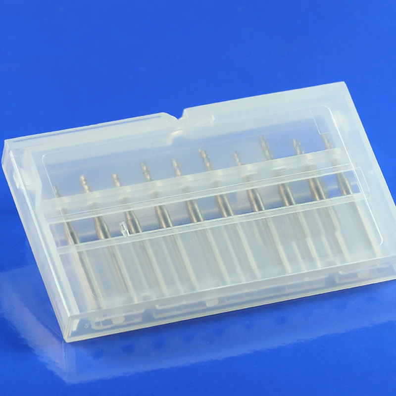 1 Box of 10 Pcs 3.175mm Shank Corn Milling Cutter Tungsten Steel PCB Milling Cutter Point Diam 0.6-3.175mm Woodworking Tools Kit