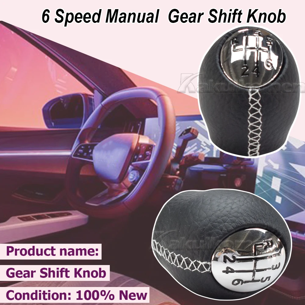 Hochwertiger 5-6-Gang Schaltknauf für RENAULT Laguna Megane 2 Clio 3 Scenic 2, Manueller Gangschaltknopf, Schalthebel – Detail 20