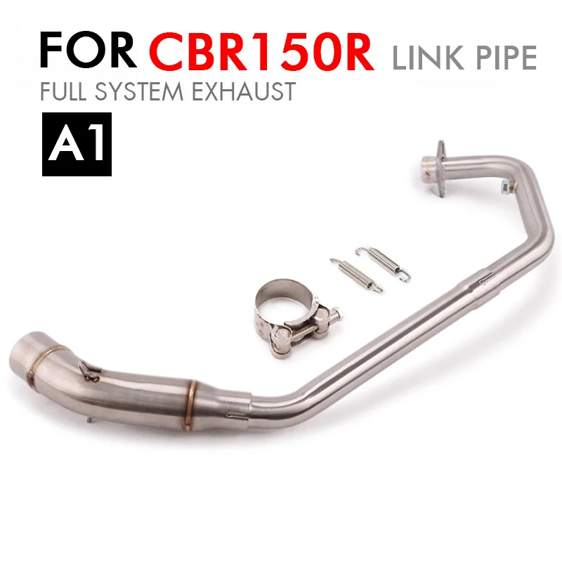 CBR150 Motorcycle Exhaust Pipe Escape Moto Muffler System Modify Front Titanium Alloy Front Muffler Middle Link Pipe For cbr150