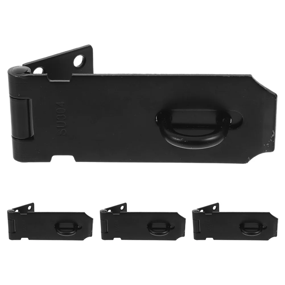 

4Sets Stainless Steel Lock Buckle Thickened Deadbolt Hasp for Cabinet Drawer Door Locking Latch Heavy Duty Hardware