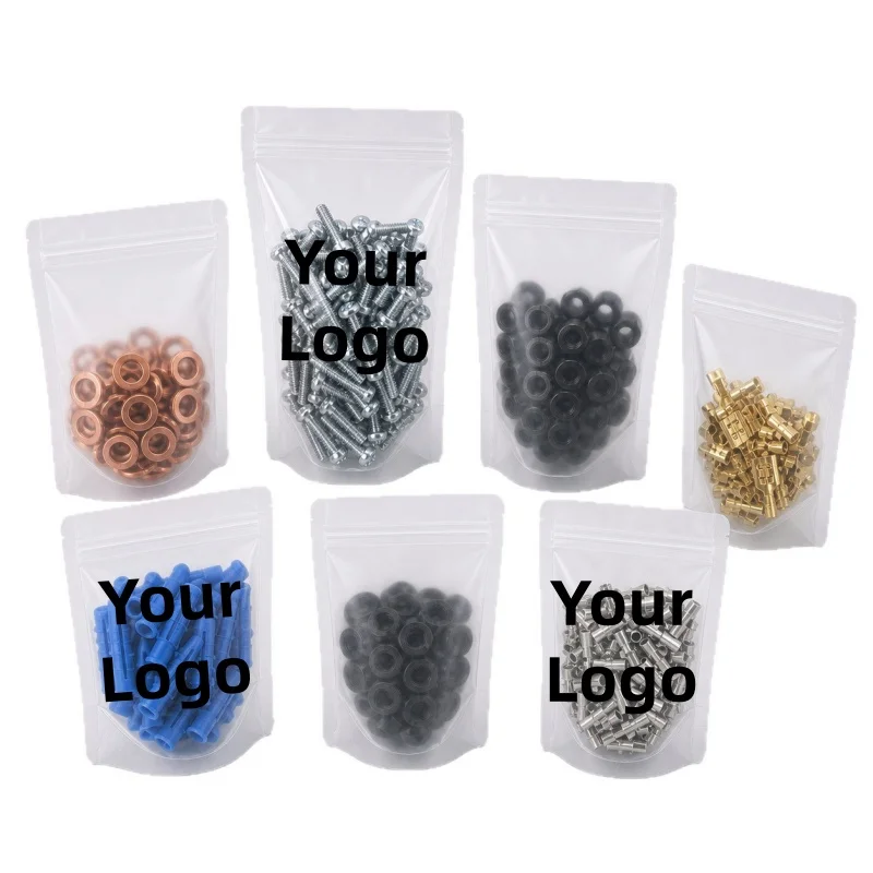 Stand Up Frosted Ziplock Bags Custom Logo Printed Food Grade Resealable Pouches For Coffee Beans Matcha Cocoa Powder Snack Nuts