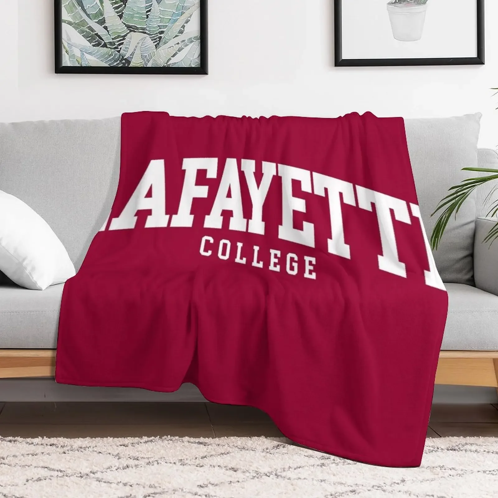 lafayette - college font curved Throw Blanket Flannel Beach For Sofa Thin Cute Blankets