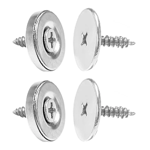 4 juegos de pestillo magnético con tornillo para puerta corredera de armario, cierres de succión, absorción de Metal, antioxidante, cajón de armario, cuentas redondas para parachoques