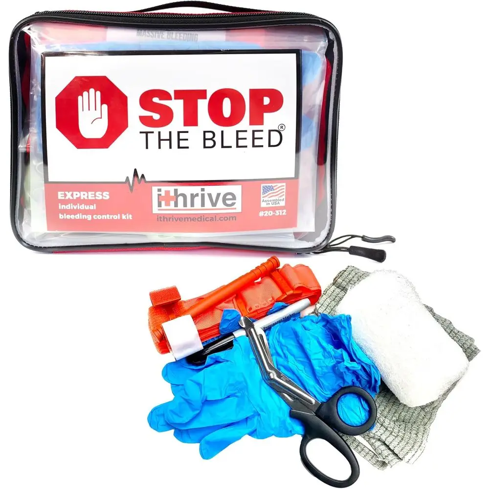 

Emergency Bleeding Control Kit with Tourniquet - Compact First Aid Essentials by US Veterans