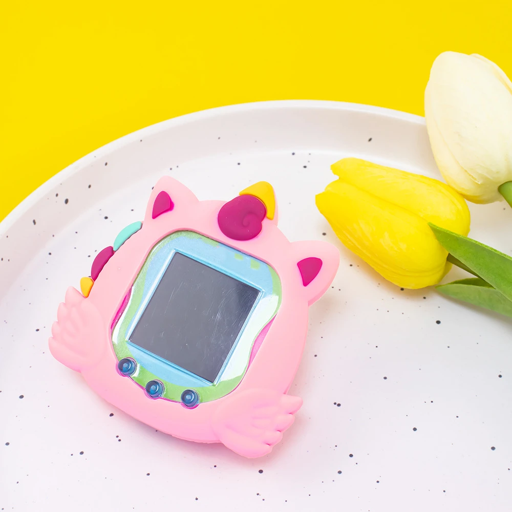 

Silicone Protective Case for Tamagotchi Uni(2023) Pet Game Console Cartoon pink Protective Case