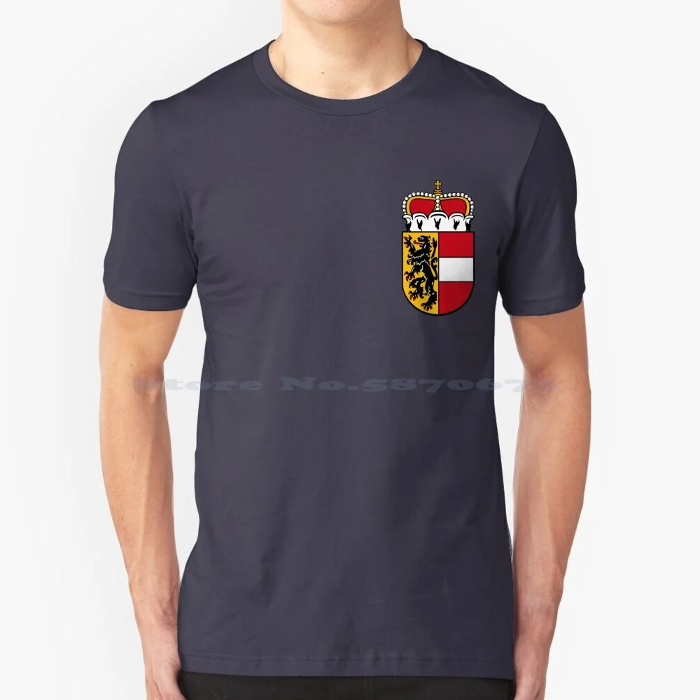 Coat Of Arms Of Salzburg ( State ) , Austria T Shirt 100% Cotton Tee Salzburg State Austria Coat Of Arms Wolfgang Amadeus