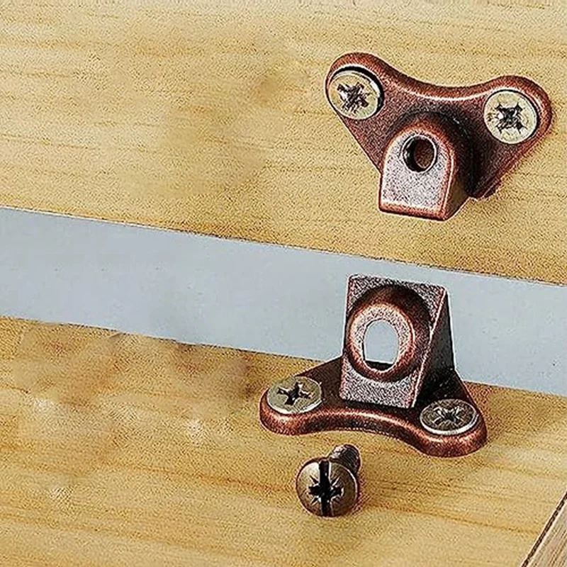 20PCS Removable Combination Butterfly Corner Code Heavy Duty Shelf Brackets, L Bracket, (Red Bronze)