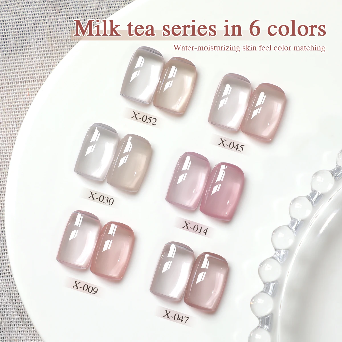 XEIJAYI MilkTea 6 pièces/ensemble-la couleur naturelle et douce ultime, parfaite pour les dates de travail et la vie quotidienne avec une verrouillage des couleurs longue durée