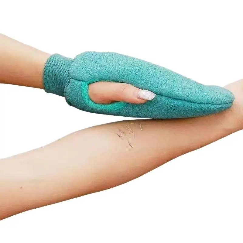 1Count Double-Sided Bath Glove,Exfoliating Scrubbing Mitt,Body Massage Tool,Ideal for Skin Care&Relaxing Baths view 6