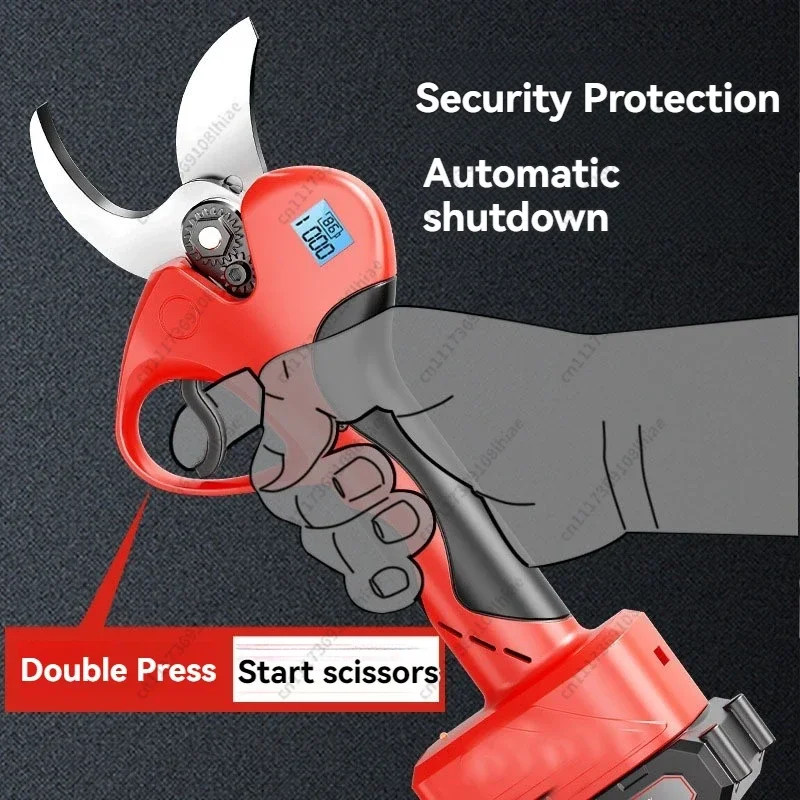 50mm Brushless Electric Pruning Shears LCD Display 4.0mm Opening 5cm Cutting Capacity HC-4 Model